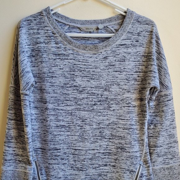 Athleta Gray Scoop Neck Jersey Size XXS - Picture 6 of 14